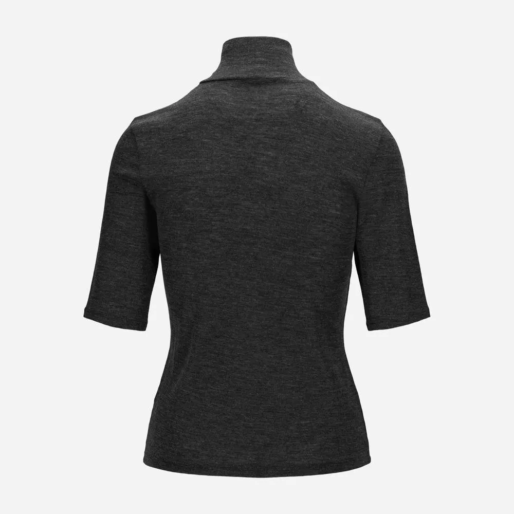 Elbow Sleeve Turtle Neck - Charcoal