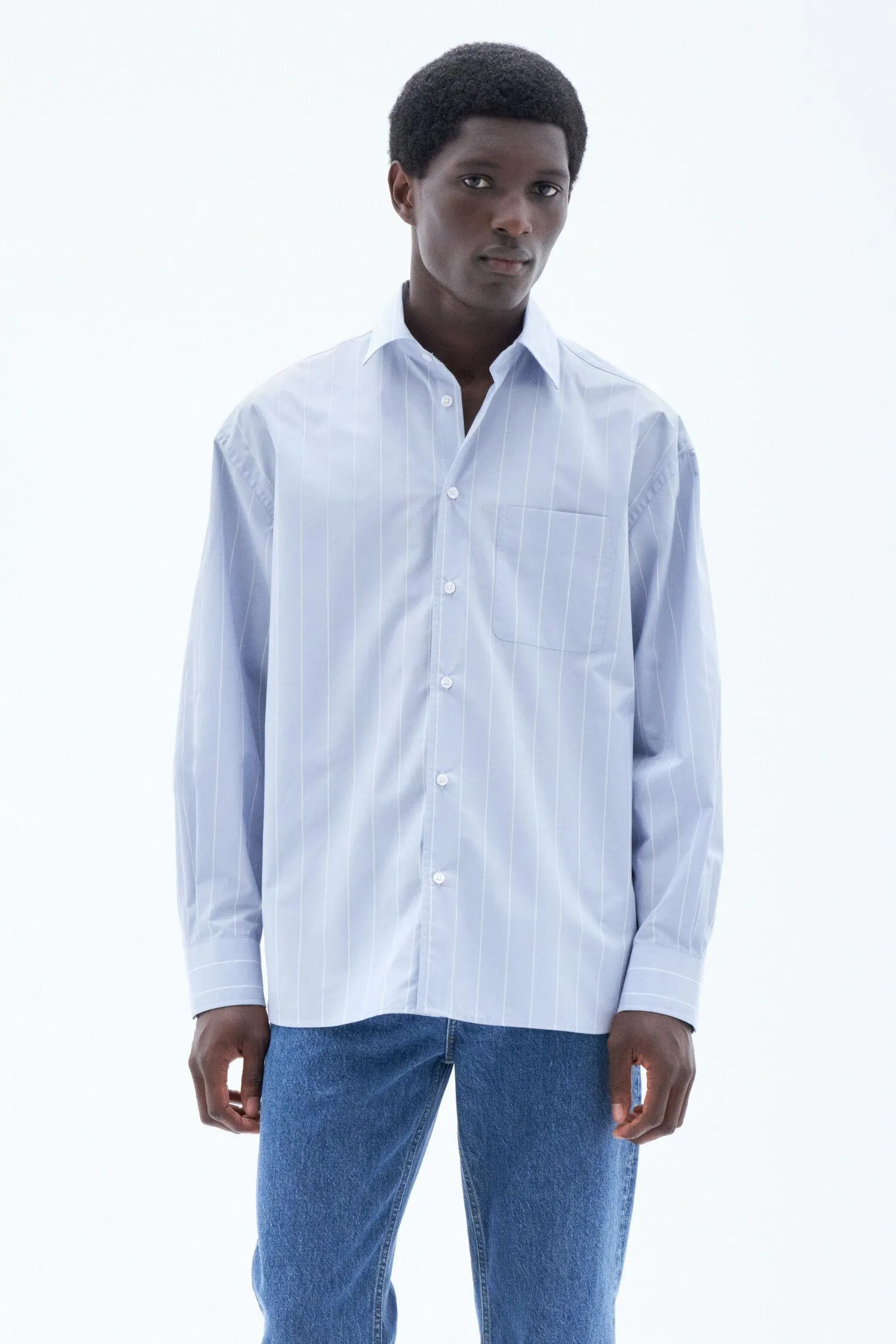 Striped Cotton Poplin Shirt