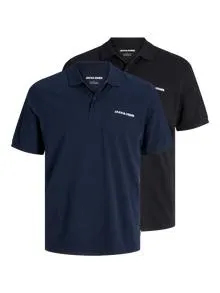 2-pakning Trykk Poloskjorte