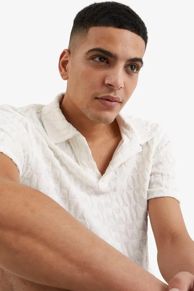 Tennisskjorte i frottémønster