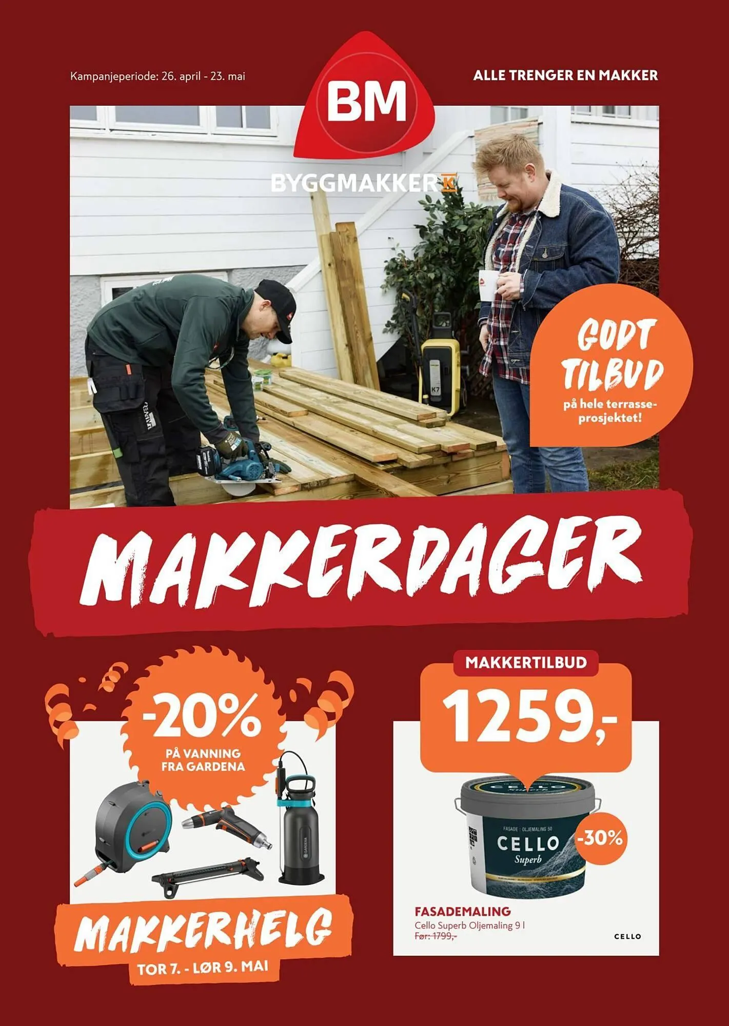 Byggmakker kundeavis fra 26. april til 23. mai 2026 - kundeavisside 1