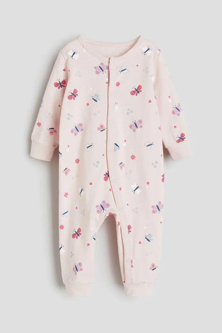 Mønstret pyjamasoverall