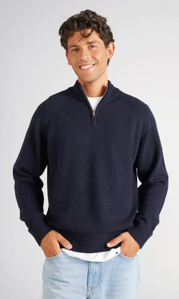 Rugged Ullstrikket half-zip