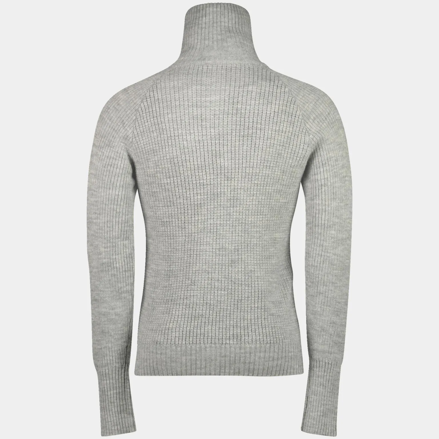 Rav sweater zip, ullgenser - Grå