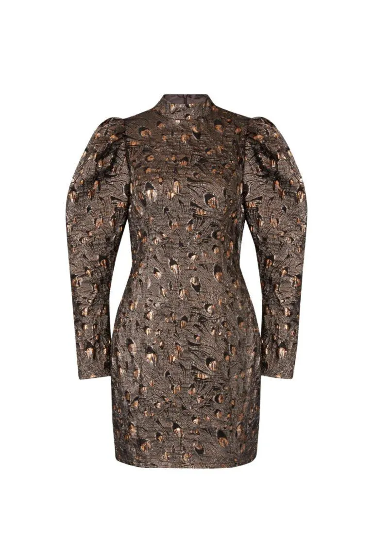 Catalina Mini Dress – Metallic Smoke