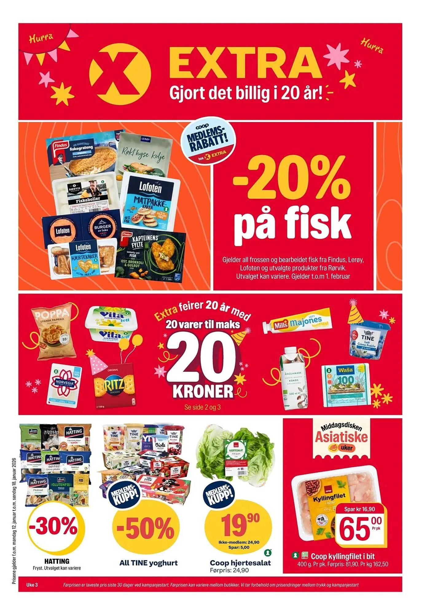 Coop Extra kundeavis fra 12. januar til 18. januar 2026 - kundeavisside 1