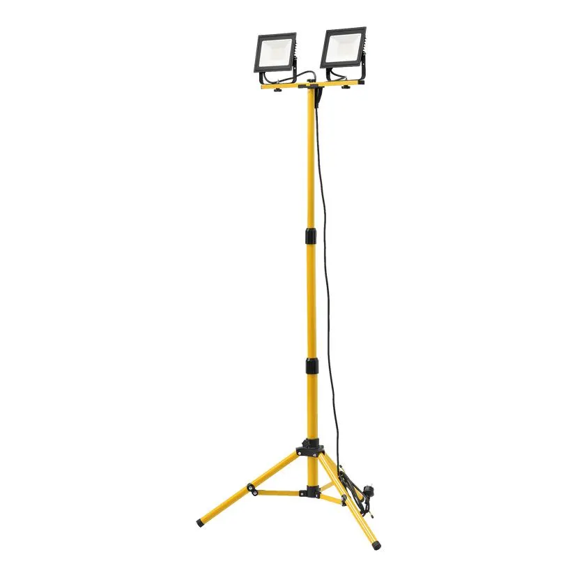 Dubbel arbetslampa med stativ LED 2x4250 lm 2x50 W IP65