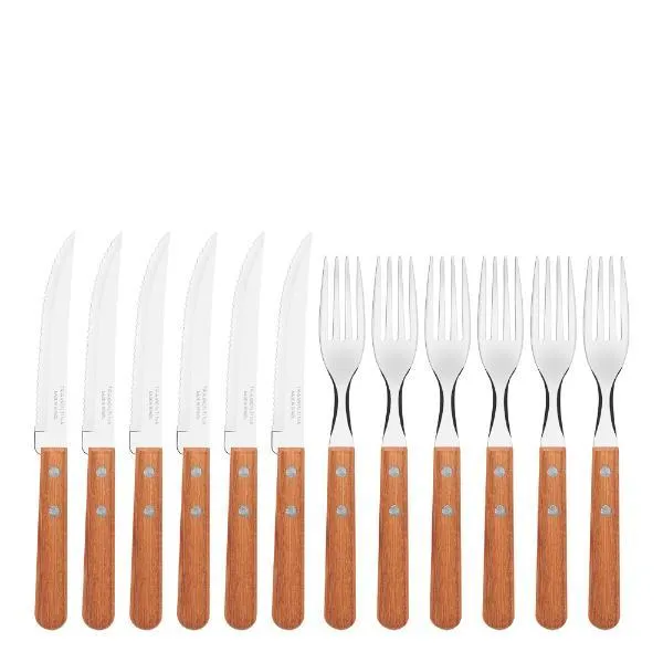 Biffbestikk 12 deler jatoba tre/stål