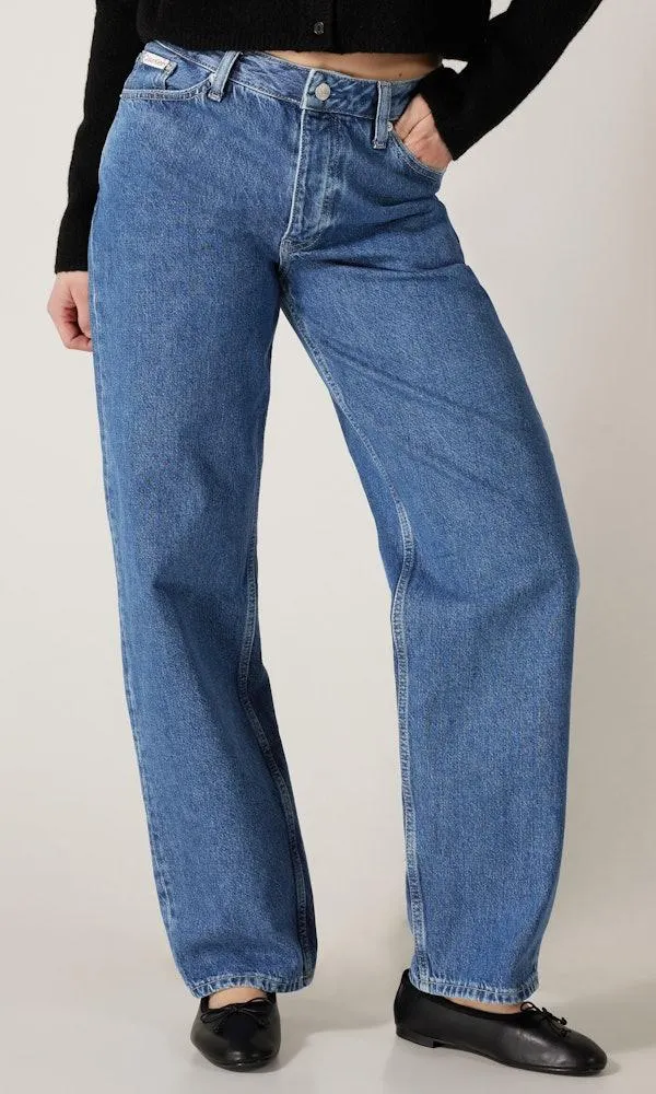 90's Loose Medium Blå Jeans