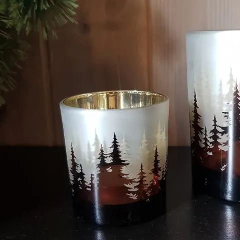 Granskog lykt Hvit 8 cm