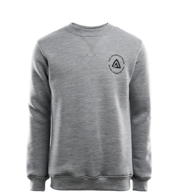 Aclima Fleecewool Crew Neck Mens Grey Melange