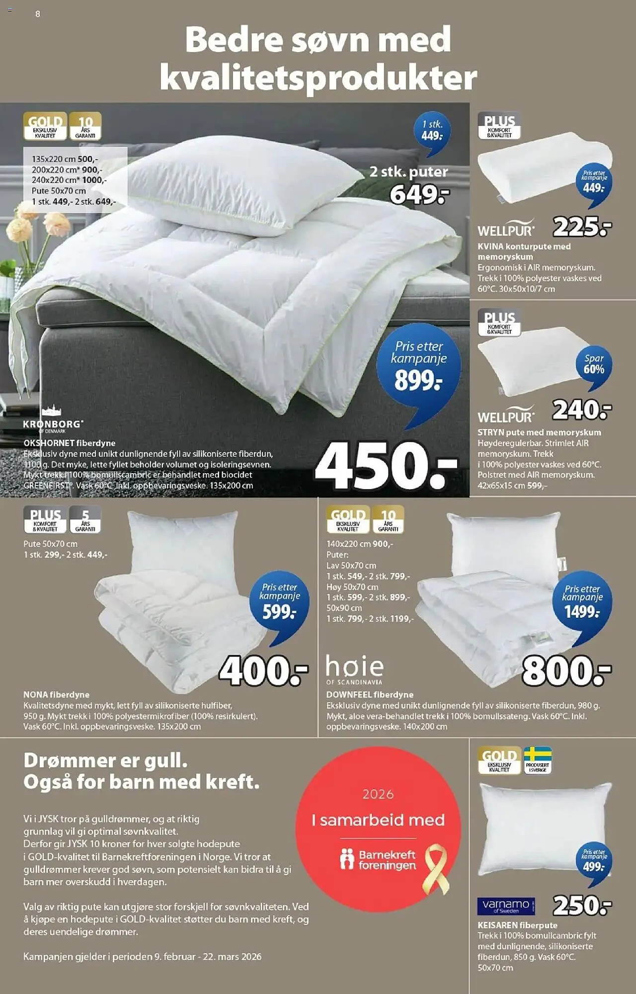 JYSK kundeavis fra 9. februar til 21. februar 2026 - kundeavisside 8