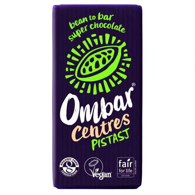 Ombar økologisk sjokolade med pistasjfyll 35 g