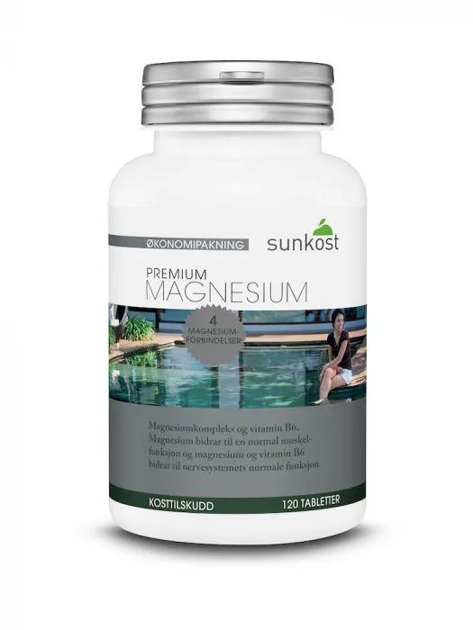 Sunkost Premium Magnesium med glysinat 120 tab