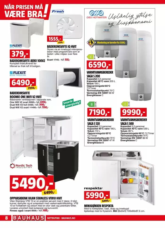 Baderomsdager fra 4. mars til 16. mars 2025 - kundeavisside 8