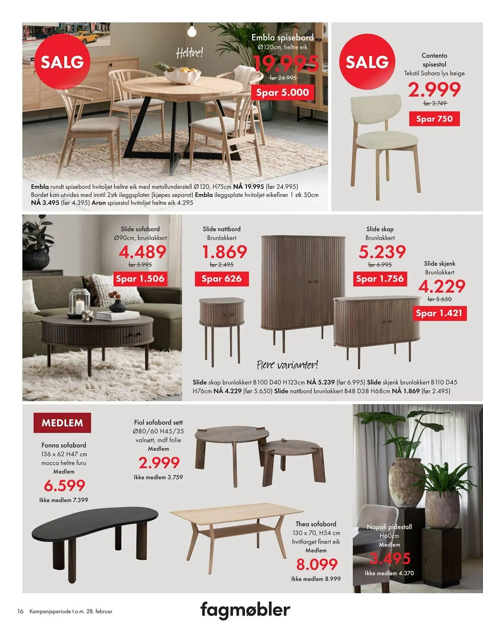 Fagmøbler kundeavis fra 1. februar til 1. mars 2026 - kundeavisside 16