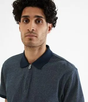 Tennisskjorte med glidelås