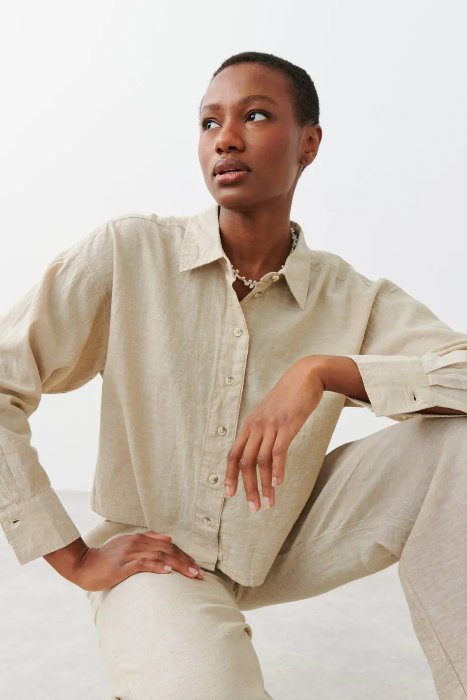 Magda linen blend shirt