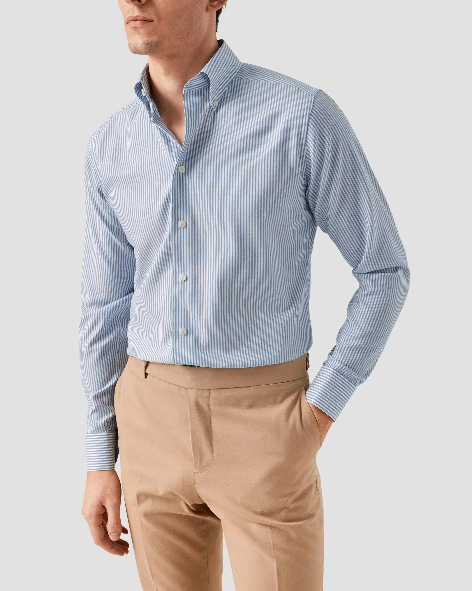 Mid Blue Bengal Striped Signature Oxford Shirt