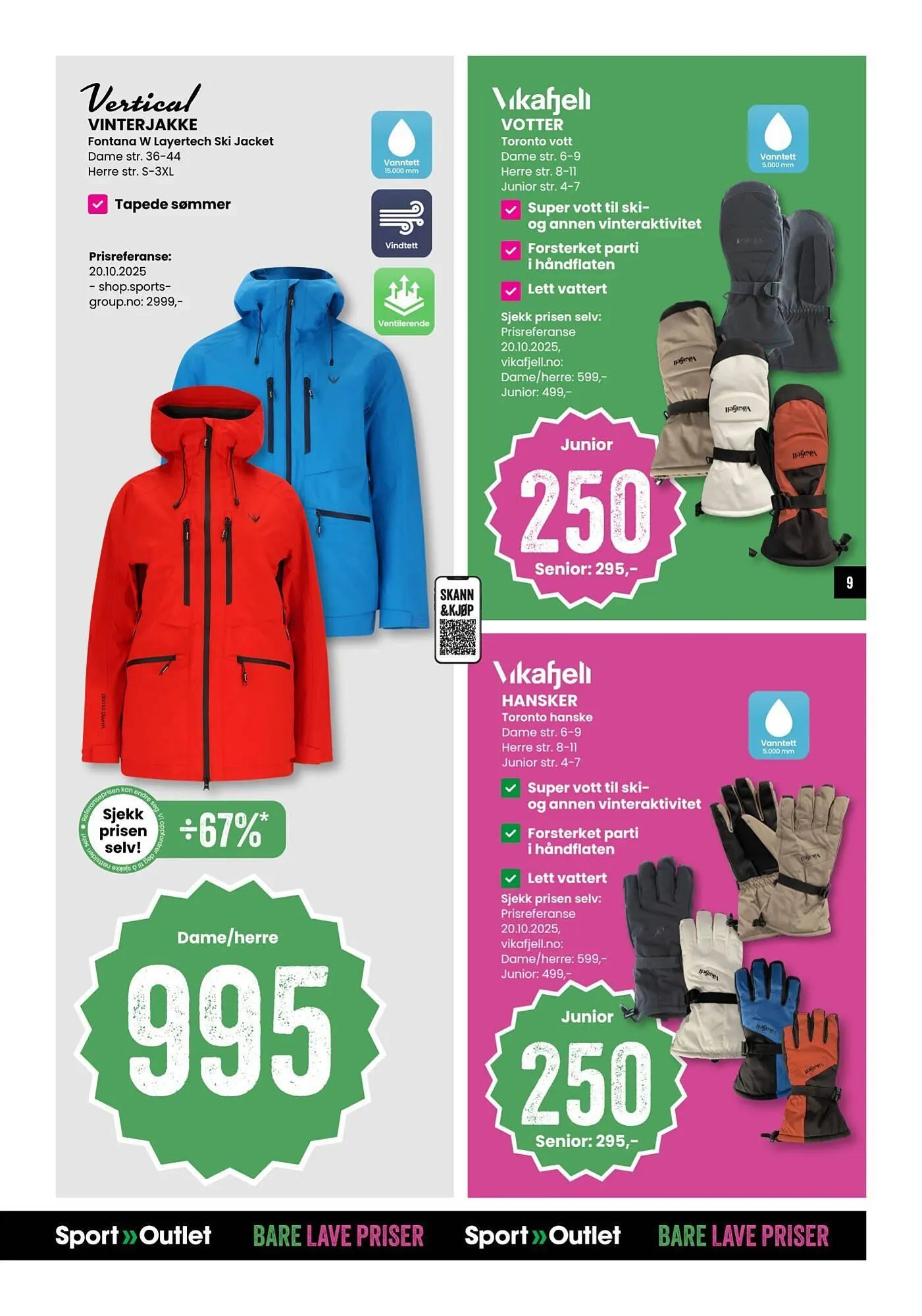 Sport Outlet kundeavis fra 4. november til 16. november 2025 - kundeavisside 9