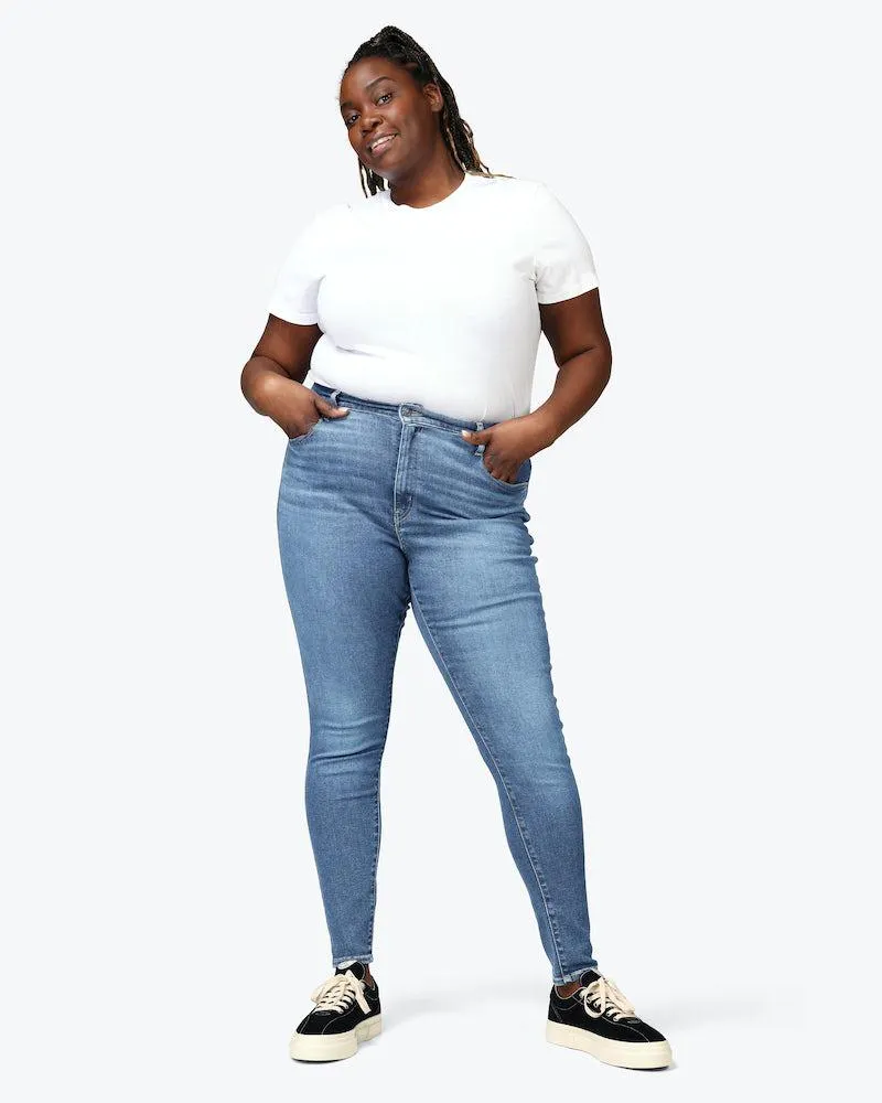 Mile High Super Skinny Mørk Blå Jeans (Plus)