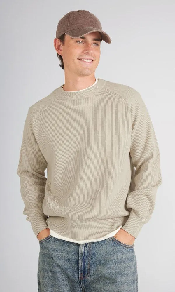 Ribbet strikkegenser