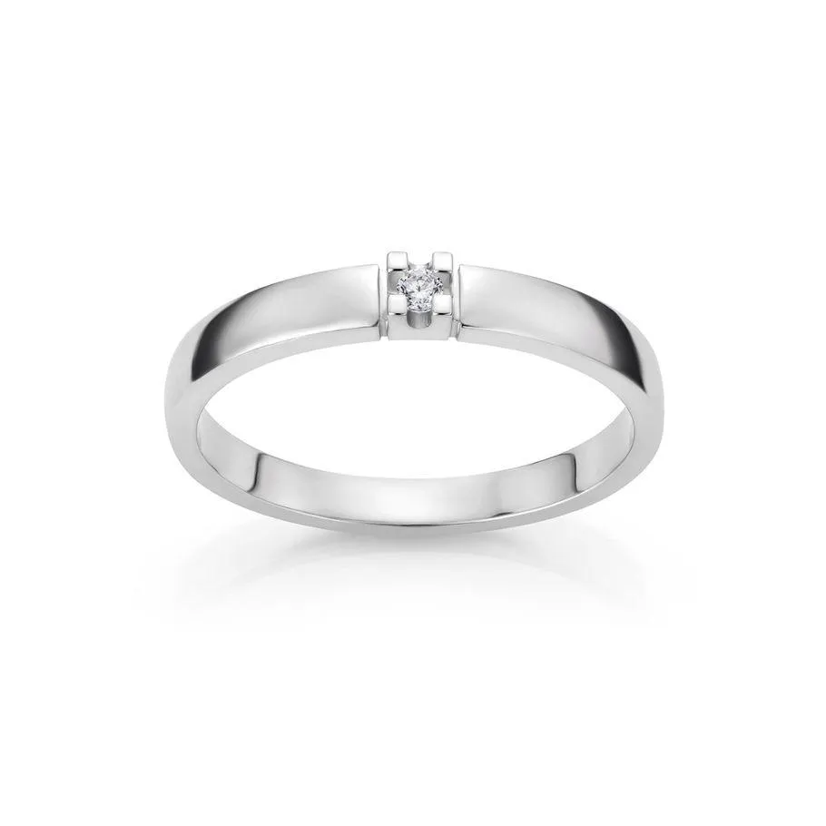 Alliansering 585 Hvitt Gull 0,03 ct