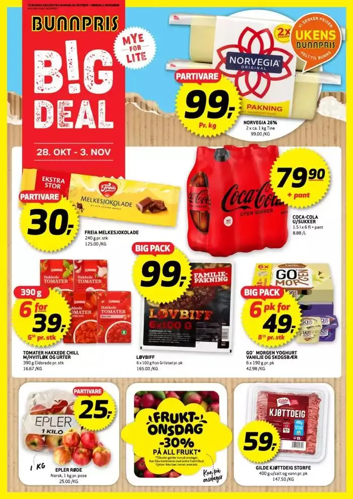 Bunnpris Kundeavis fra 28. oktober til 11. november 2024 - kundeavisside 1