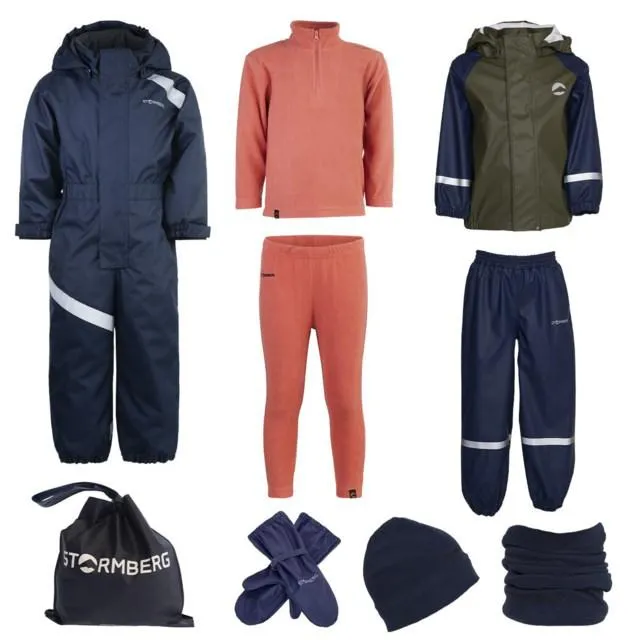 Regnbu barnehagepakke, 9 deler