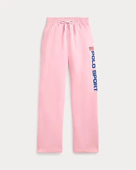 Fleece Wide-Leg Athletic Trouser