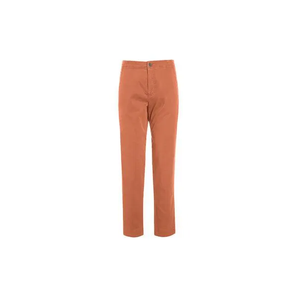 Peach Tencel Long Trousers, coral
