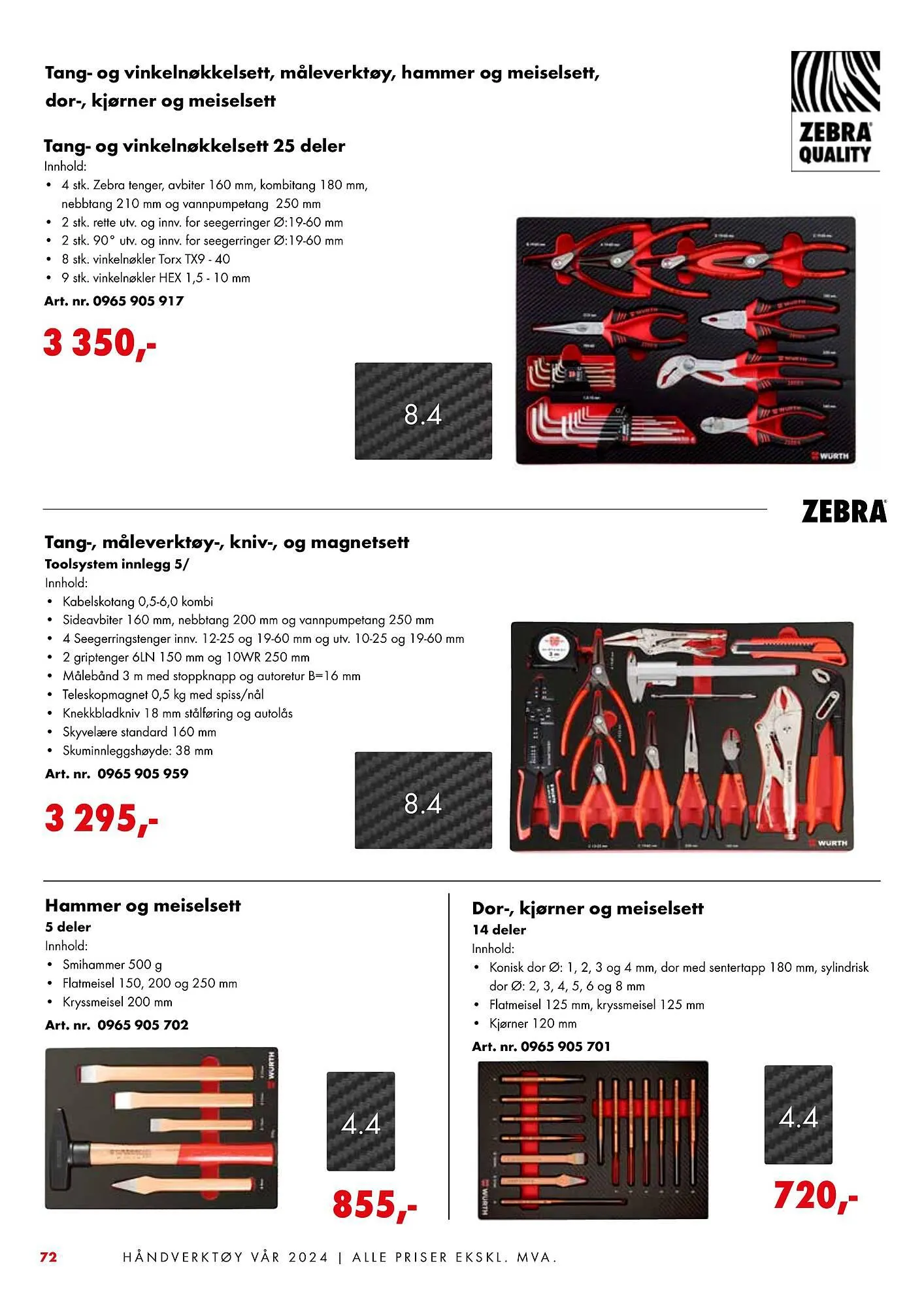 Würth Kundeavis fra 5. februar til 2. juni 2024 - kundeavisside 72