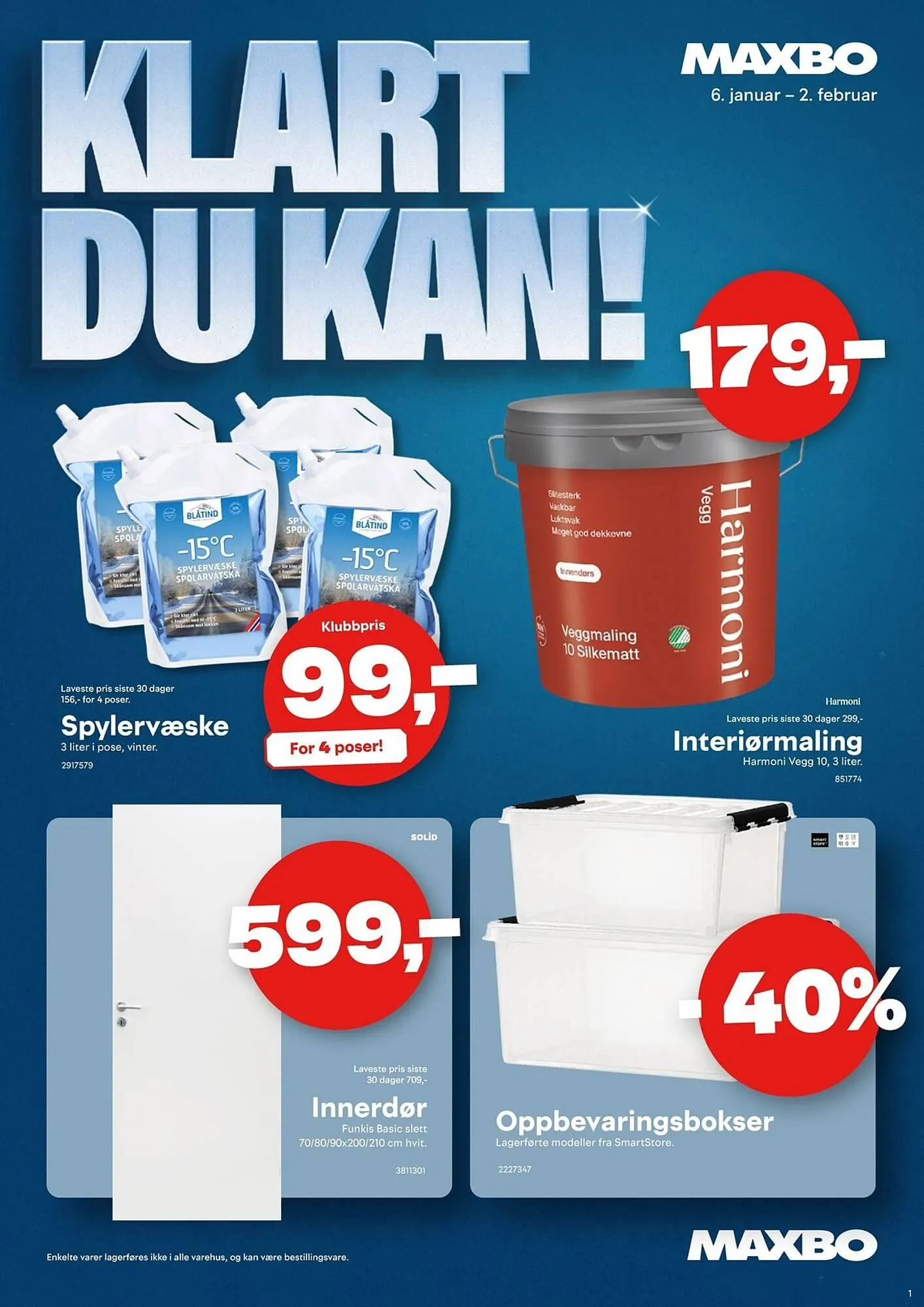 Maxbo Kundeavis fra 6. januar til 2. februar 2025 - kundeavisside 1