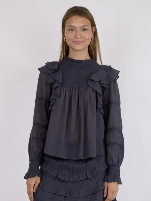 Sarna S Voile Blouse Dark grey
