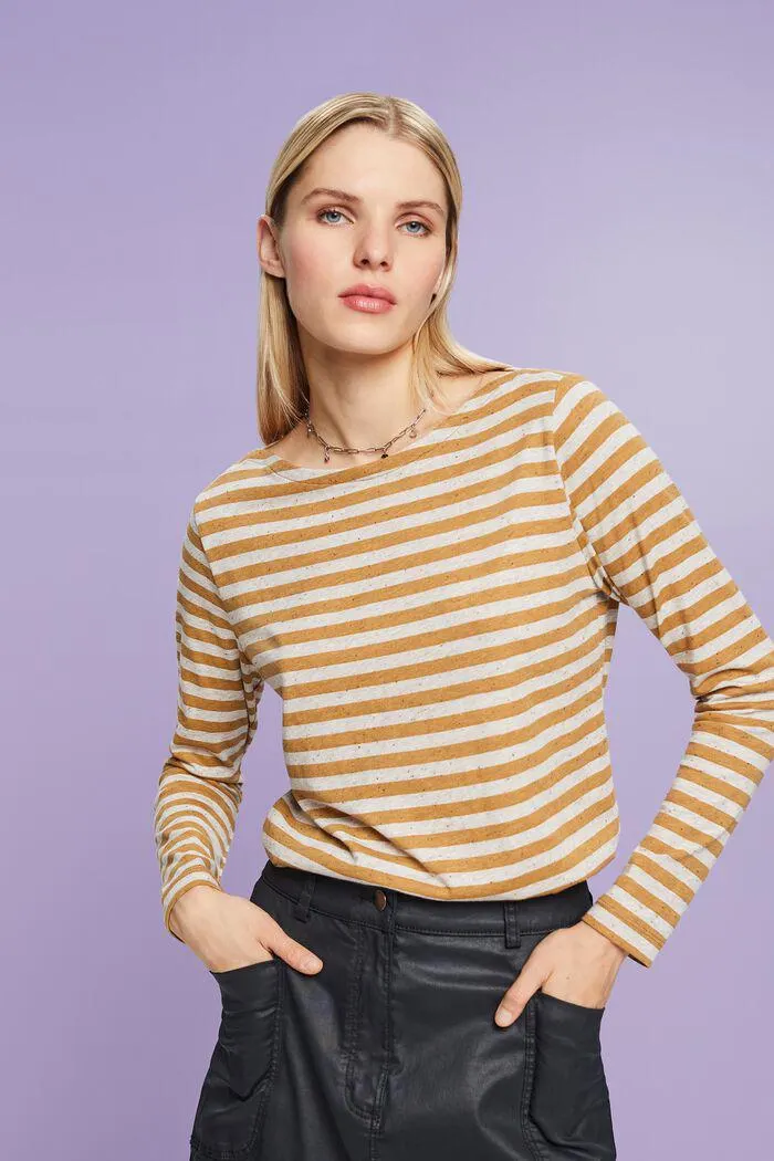 Striped Jersey Long Sleeve Top