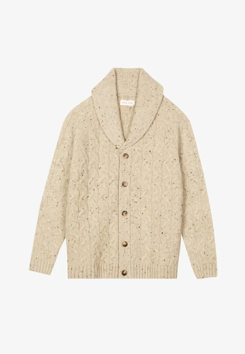 Cardigan - mottled beige