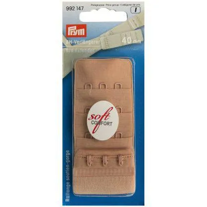 Prym BH-forlenger, 3 hekter, smal 40mm