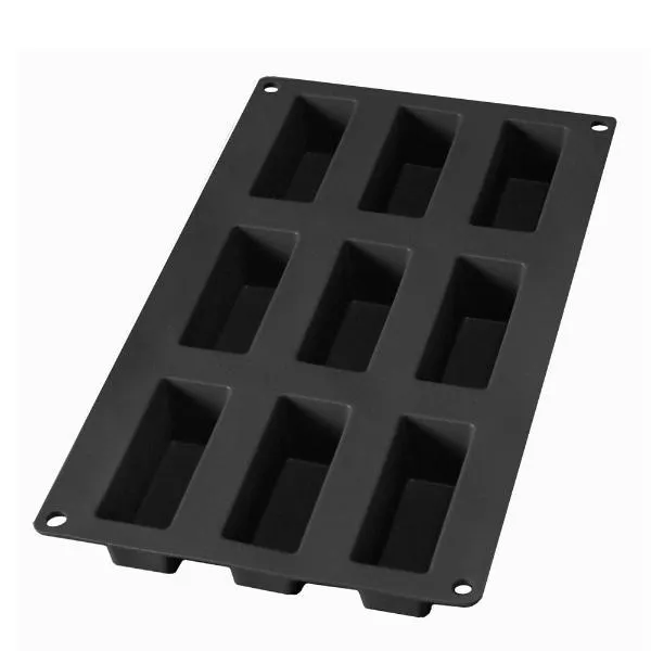 Mini brødform til 9 brød svart