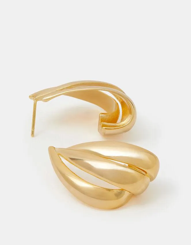 14ct Gold-Plated Triple Hoop Earrings