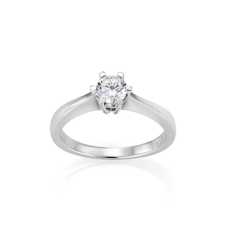 Helene Diamantring 585 Hvitt Gull 0,50 ct