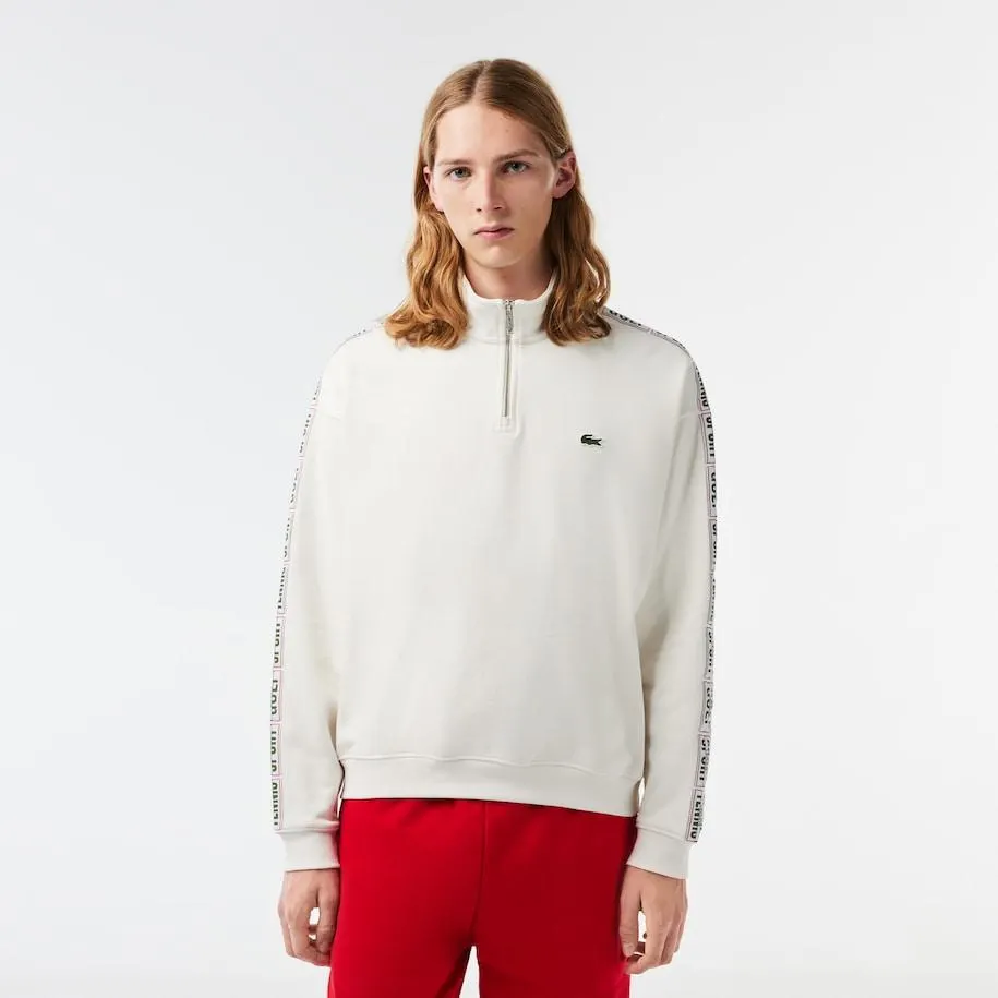 Loose Fit Two Tone Logo Stripe Jogger Sweatshirt