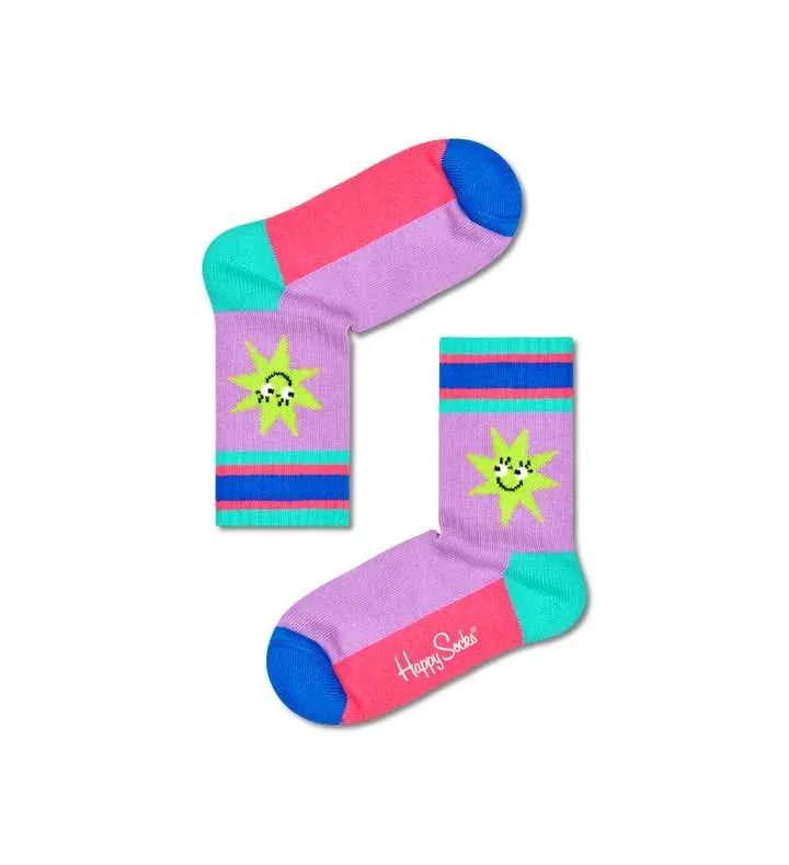 Kids Happy Star Rib Sock