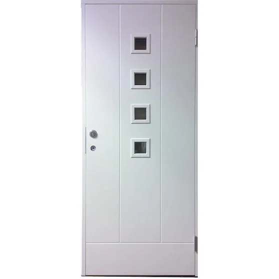 Ytterdør hvit med 4 glass 2015 - Cello