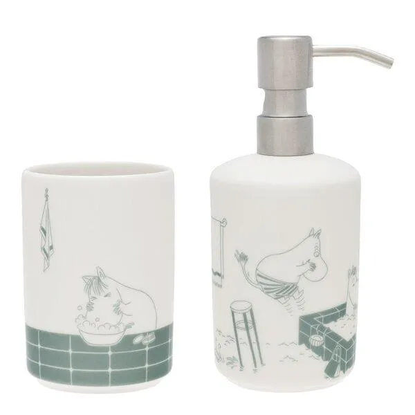 Mummi såpedispenser + tannbørsteholder badestund