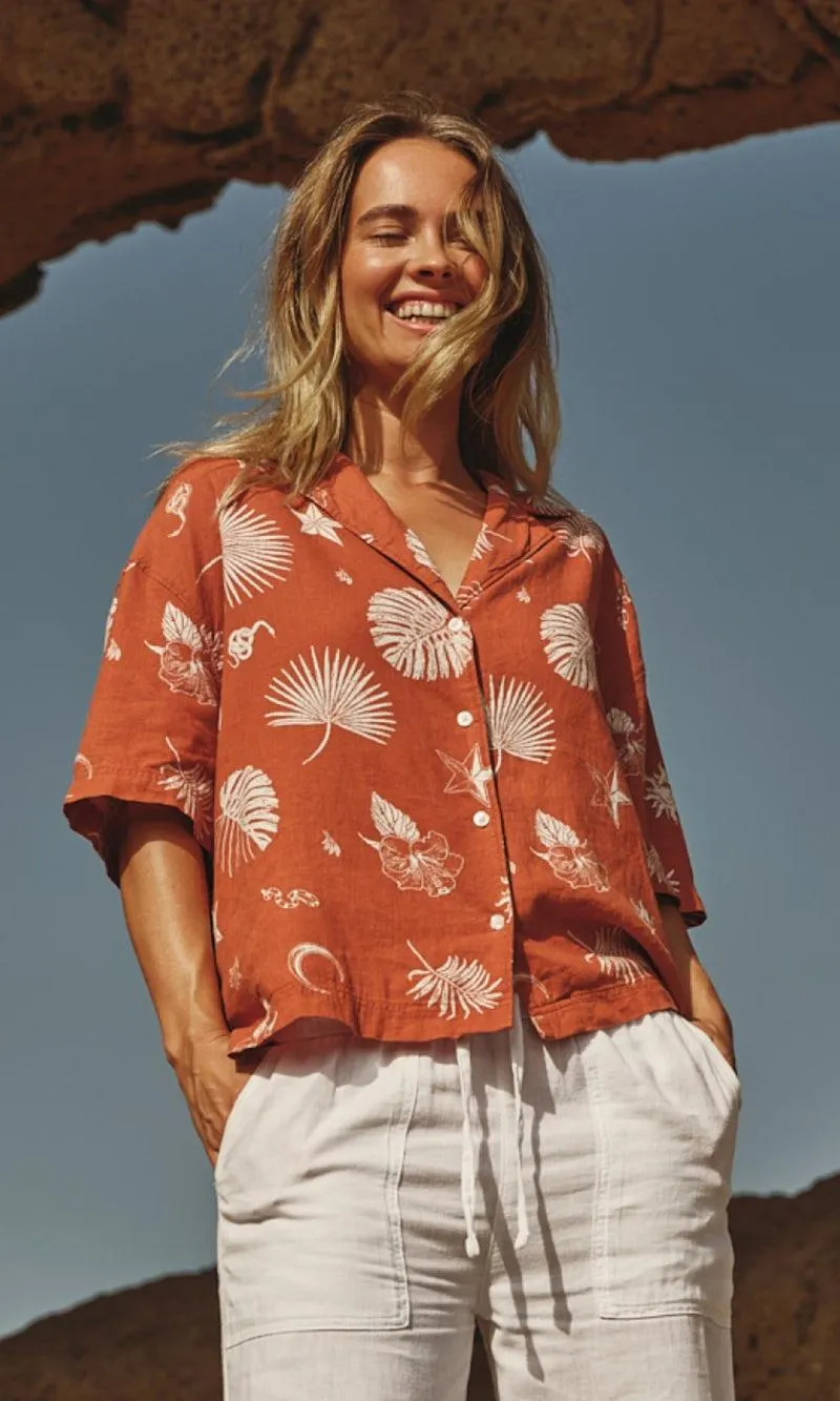 Short Sleeve Linskjorte
