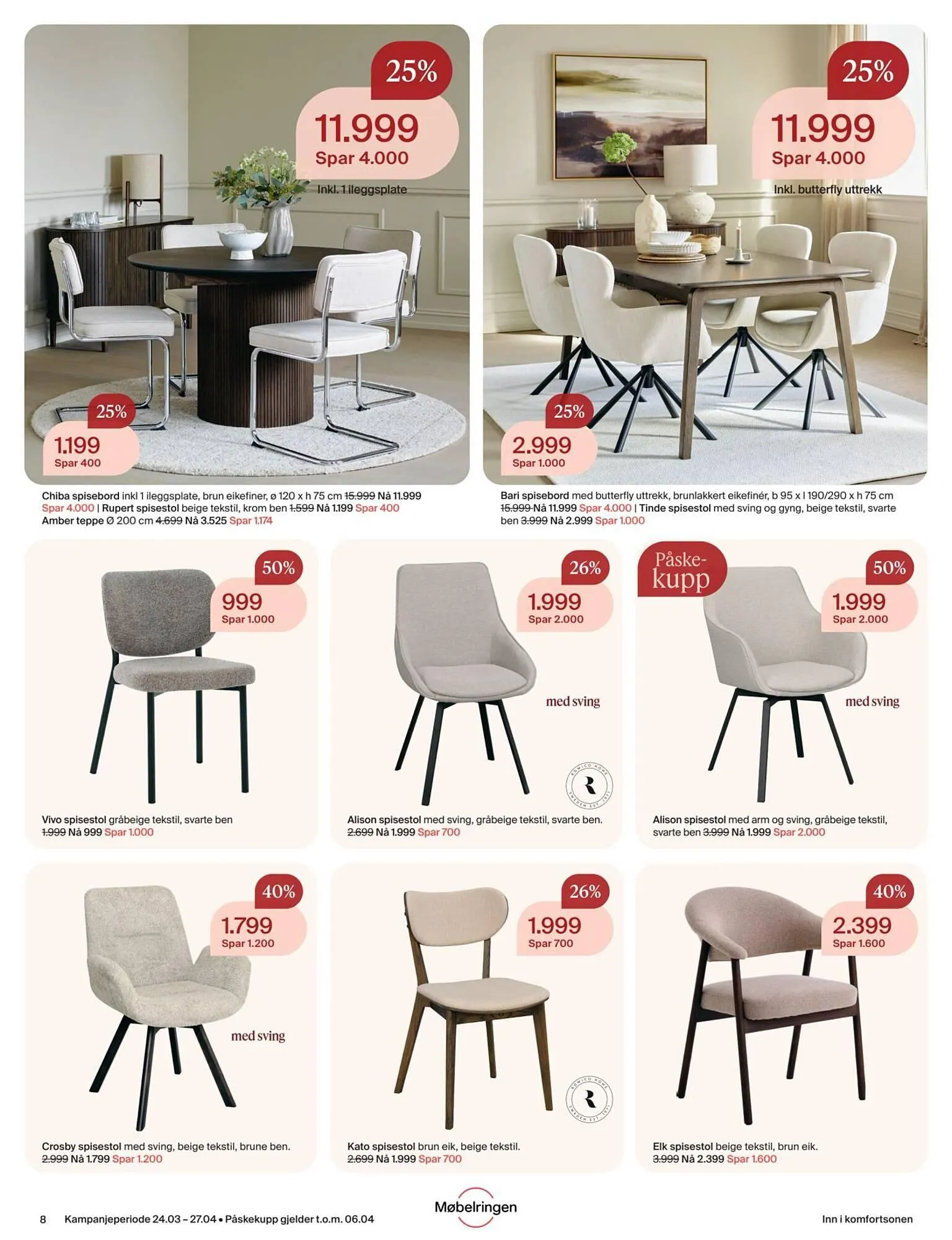 Møbelringen kundeavis fra 24. mars til 28. april 2026 - kundeavisside 8
