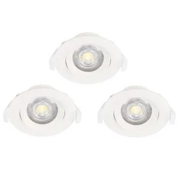 DOWNLIGHT EGLO SATIANO INNFELT Ø9CM HVIT 3-PACK
