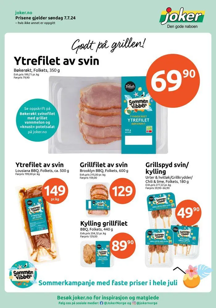 Joker Kundeavis fra 7. juli til 21. juli 2024 - kundeavisside 1
