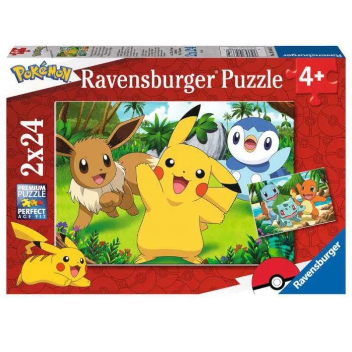 Ravensburger Puslespill 2x24 Brikker - Pokémon