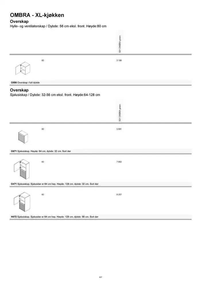 kvik kjøkken Prisliste. fra 1. januar til 31. desember 2025 - kundeavisside 437
